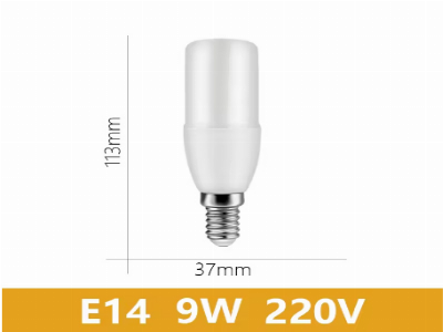 Lots par 12 pcs Ampoules LED T37 9W base  E14 Lots par 12  pcs couleur 6000k Blanche